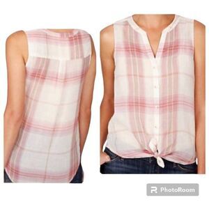 Lucky Brand Gauze Button Down Top